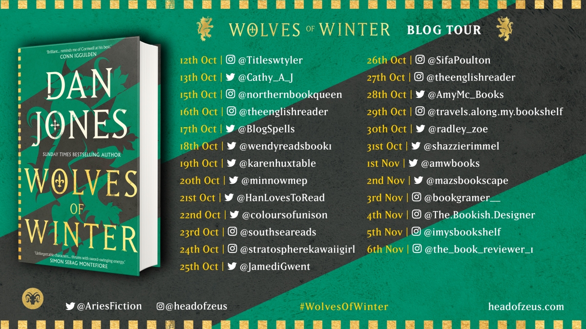 Today, I’m reviewing Wolves of Winter by Dan Jones on the blog #blogtour #newrelease #TheHundredYearsWar #WolvesOfWinter
